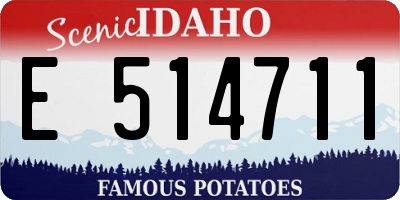 ID license plate E514711