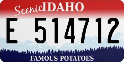 ID license plate E514712
