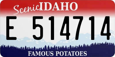 ID license plate E514714