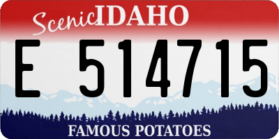 ID license plate E514715