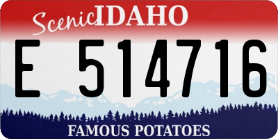 ID license plate E514716
