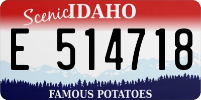 ID license plate E514718