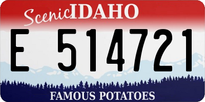 ID license plate E514721