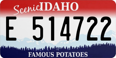 ID license plate E514722