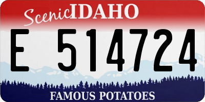 ID license plate E514724