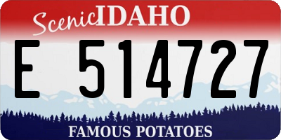 ID license plate E514727