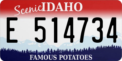 ID license plate E514734