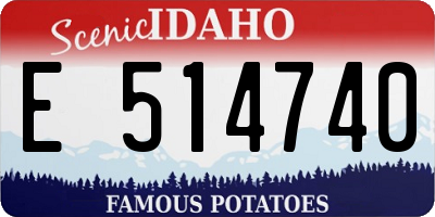 ID license plate E514740