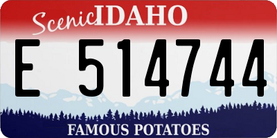 ID license plate E514744