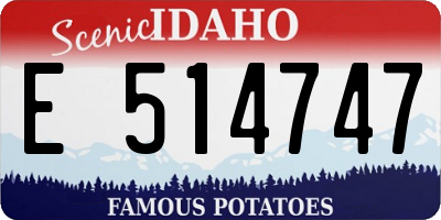 ID license plate E514747