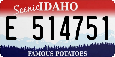 ID license plate E514751