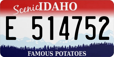 ID license plate E514752