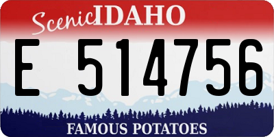 ID license plate E514756