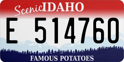 ID license plate E514760