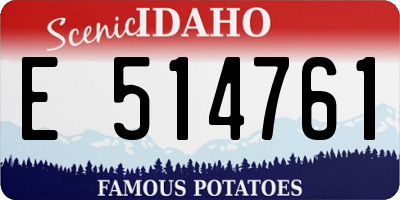 ID license plate E514761