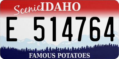 ID license plate E514764