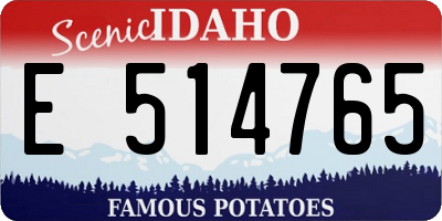 ID license plate E514765