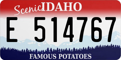 ID license plate E514767