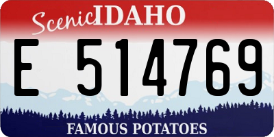 ID license plate E514769