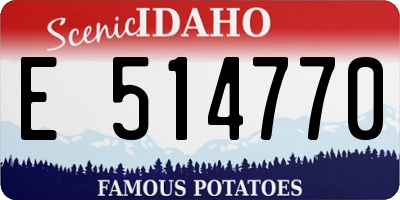 ID license plate E514770