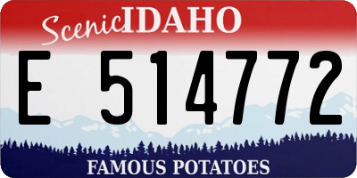 ID license plate E514772