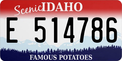 ID license plate E514786