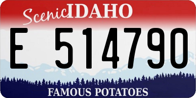 ID license plate E514790