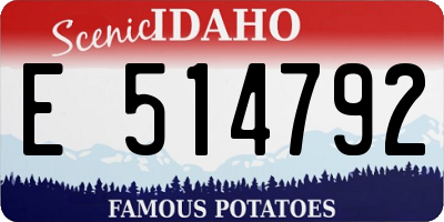 ID license plate E514792