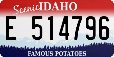 ID license plate E514796