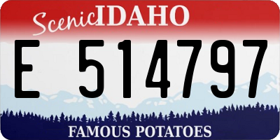 ID license plate E514797