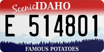 ID license plate E514801