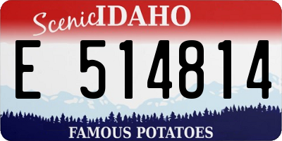ID license plate E514814