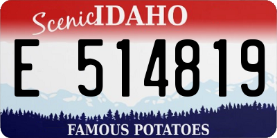 ID license plate E514819