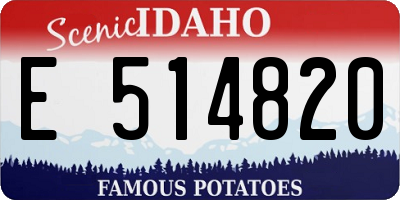 ID license plate E514820