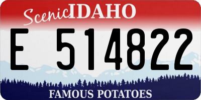ID license plate E514822