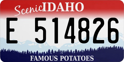 ID license plate E514826
