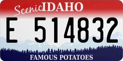 ID license plate E514832