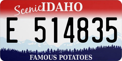 ID license plate E514835