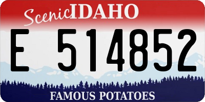 ID license plate E514852