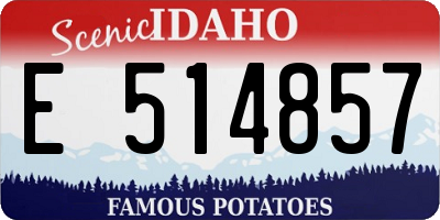 ID license plate E514857