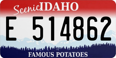 ID license plate E514862