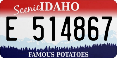 ID license plate E514867