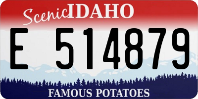 ID license plate E514879