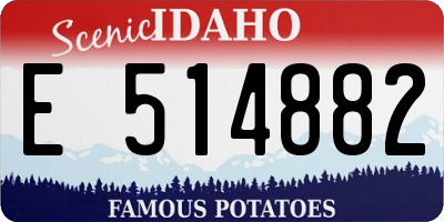 ID license plate E514882
