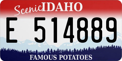 ID license plate E514889