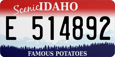 ID license plate E514892