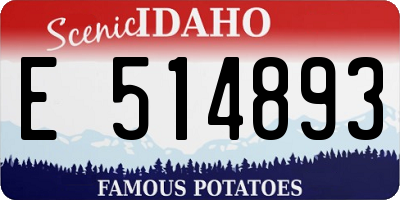 ID license plate E514893