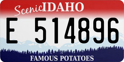 ID license plate E514896