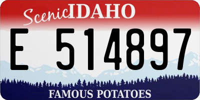 ID license plate E514897