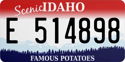 ID license plate E514898